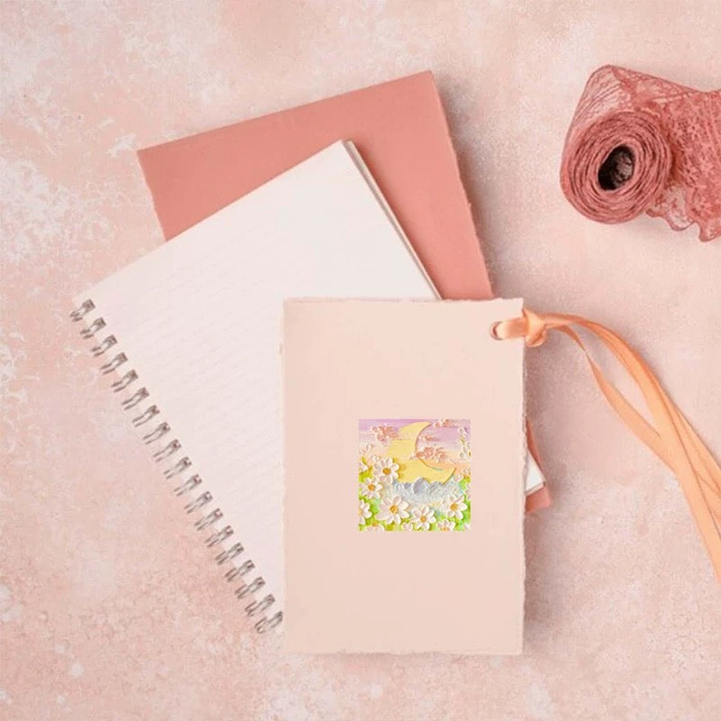 Oil painting style stickers--bubu diy shop
