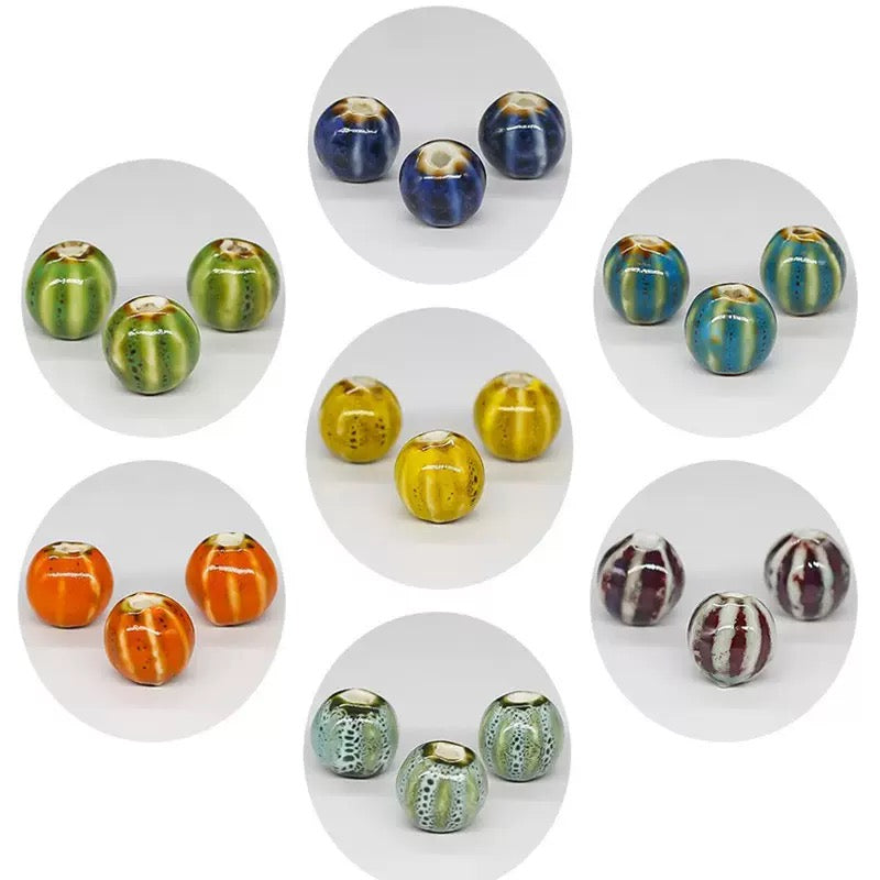 New!! Kiln transformed ceramic beads--bubu diy shop