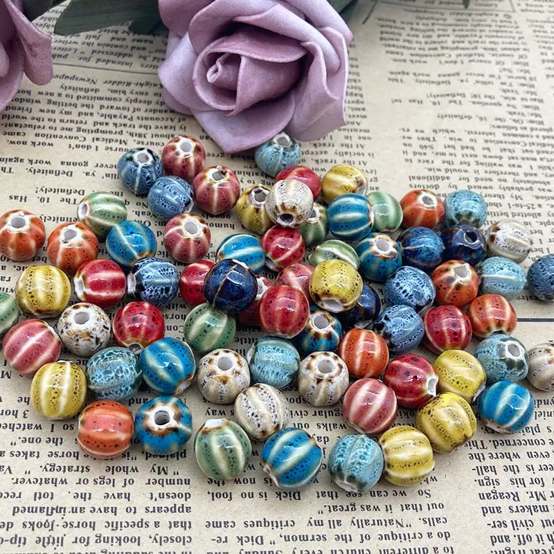 New!! Kiln transformed ceramic beads--bubu diy shop