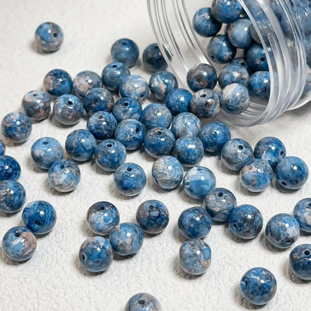 Oil painting glass beads--bubu diy shop