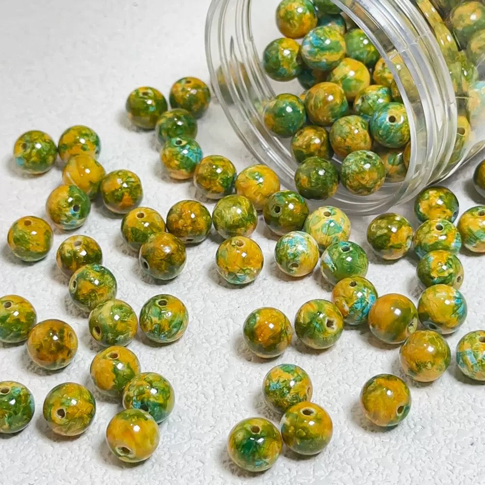 Oil painting glass beads--bubu diy shop