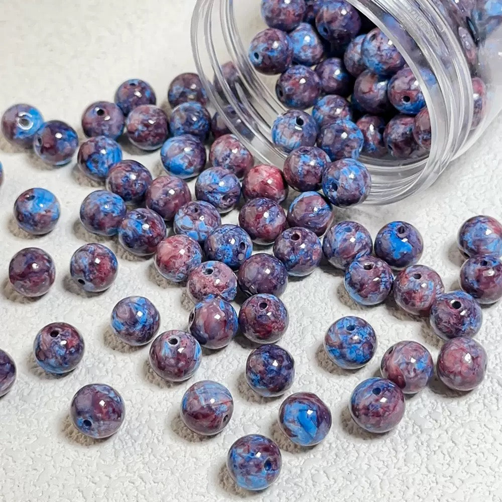 Oil painting glass beads--bubu diy shop