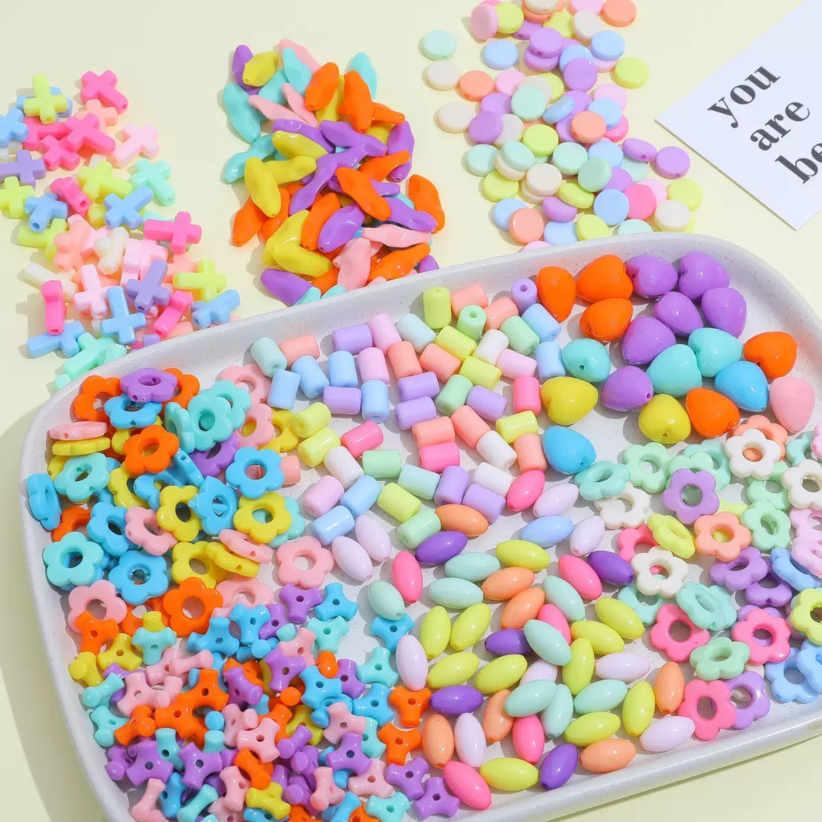 Macaron color acrylic beads--yaya shop