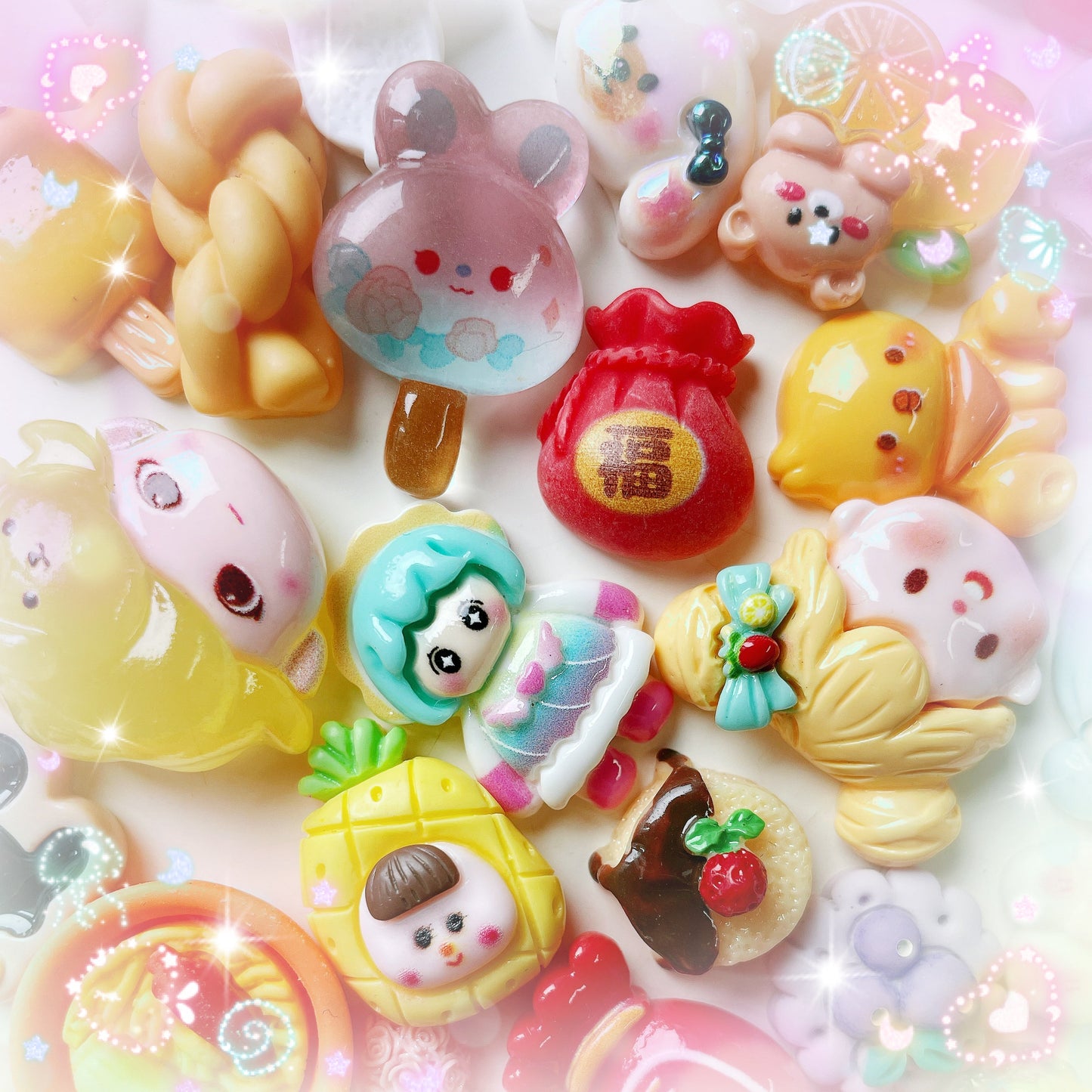 Cute acrylic accessories-bubu diy shop