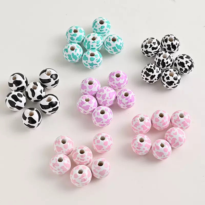 NEW!! colorful wooden beads--pop diy shop