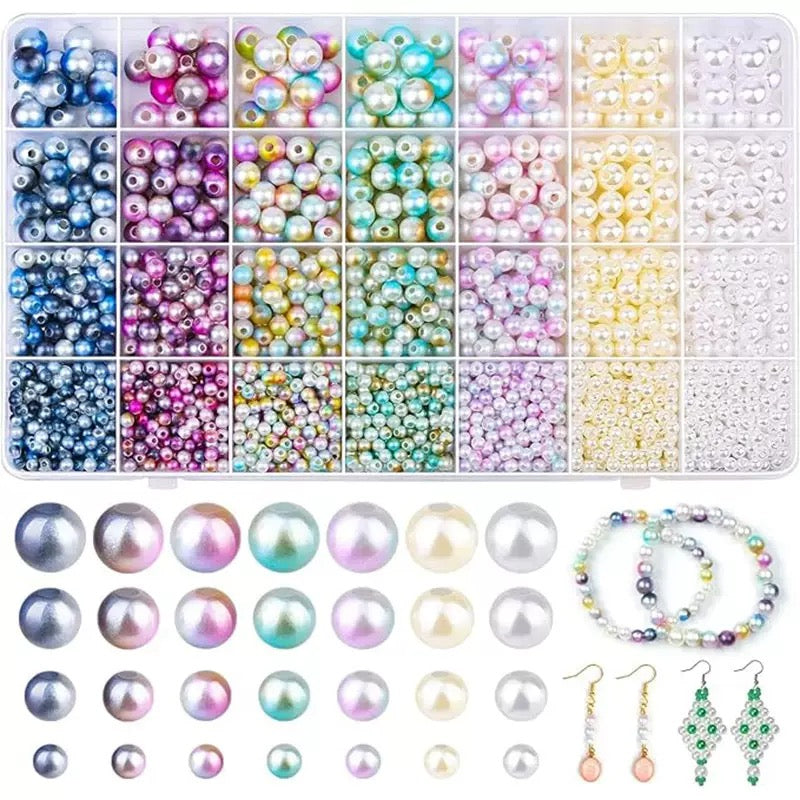 New! Colorful Imitation pearl set-- bubu diy shop