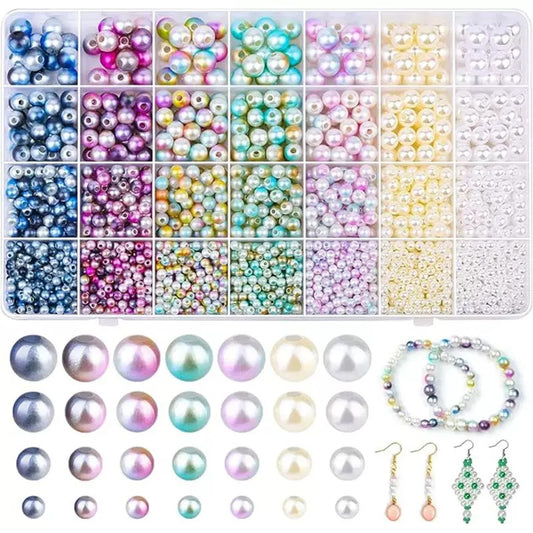 New! Colorful Imitation pearl set-- luna shop