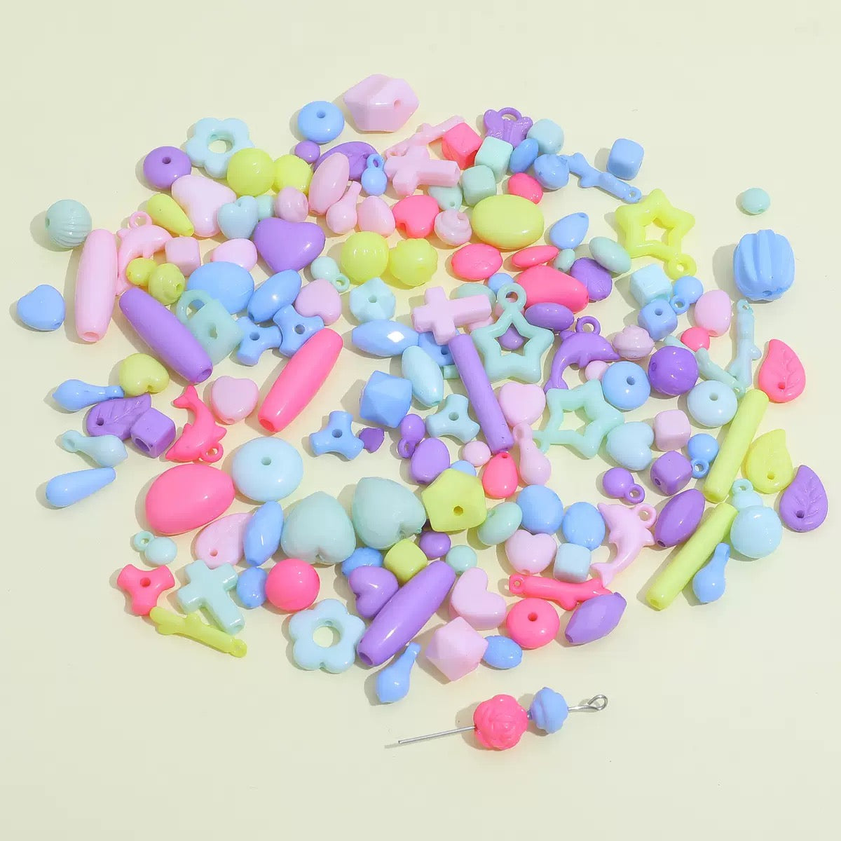 New!! Macaron color acrylic beads--pop diy shop