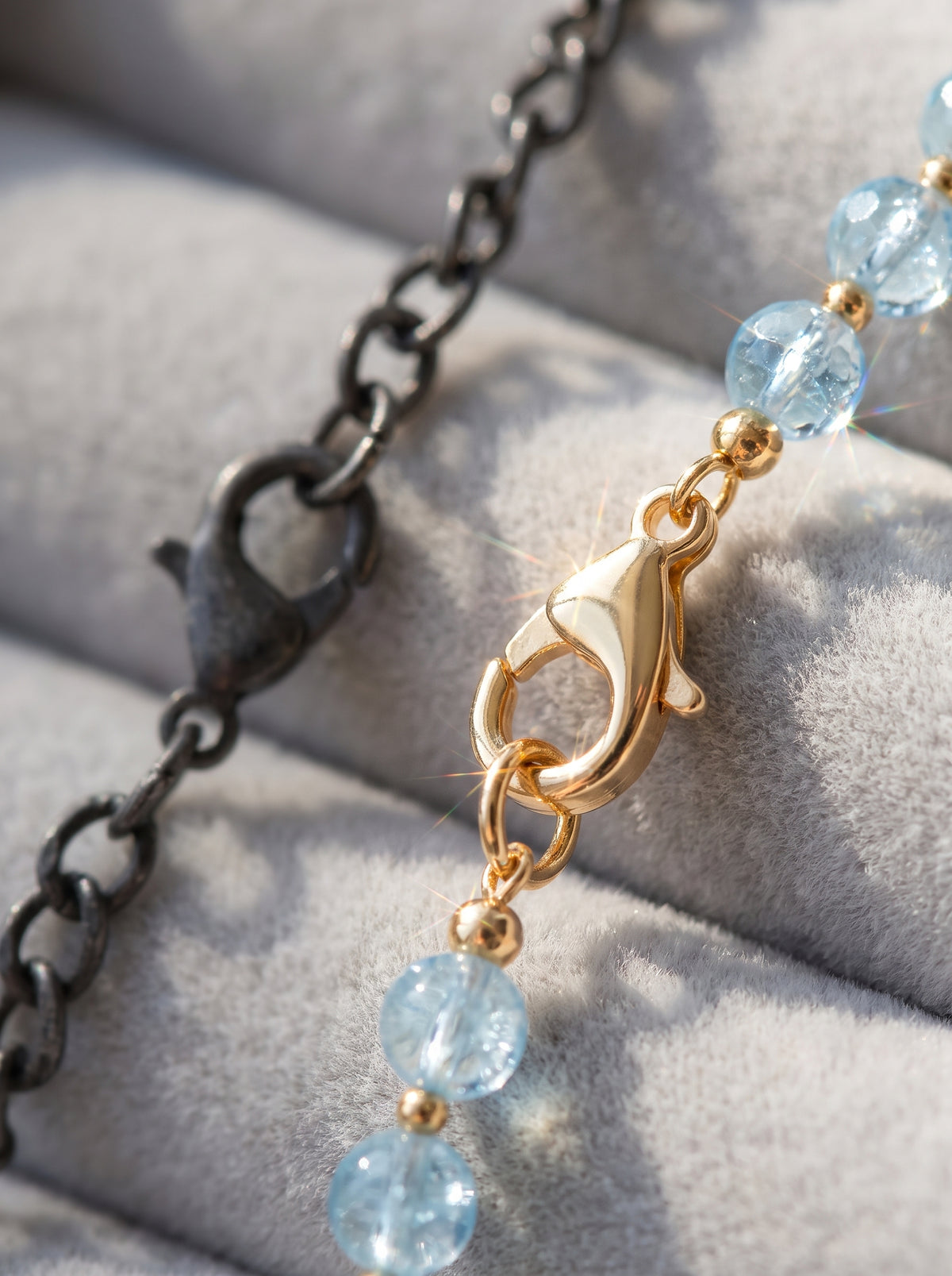 Colored Glaze and Crystal Bracelet